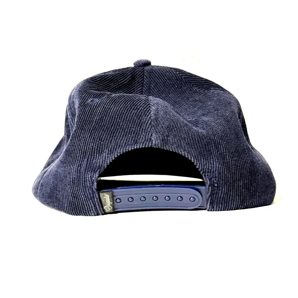 Chewy Corduroy Hat Navy Blue Strapback The Crosby Snapback Cap